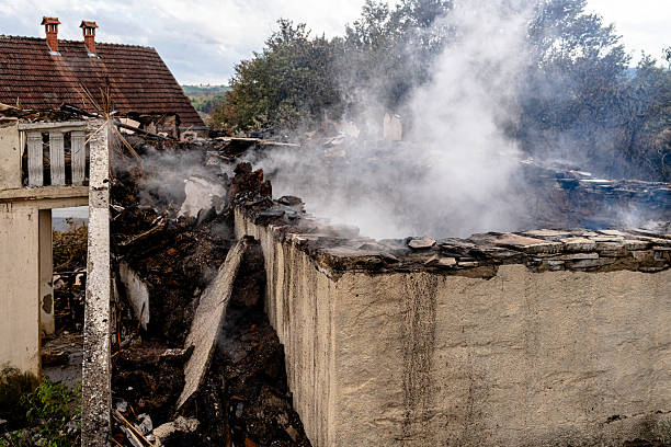 Professional Fire Damage Removal technician working in Flagtown, NJ